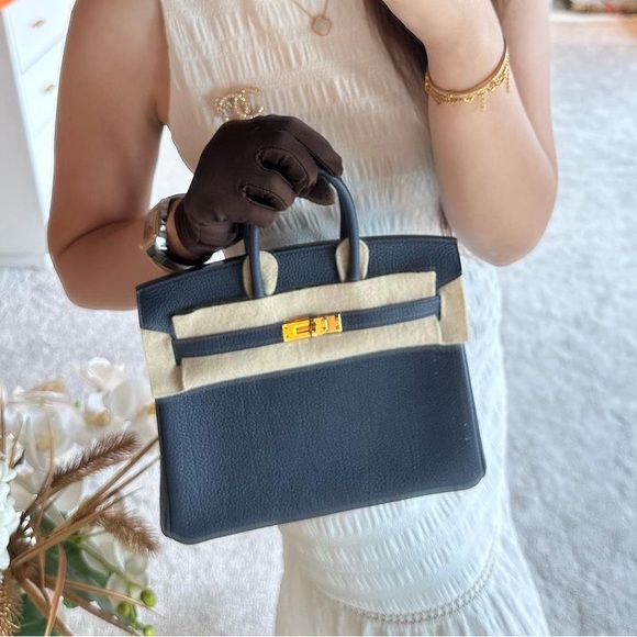 100% authentic Hermes birkin 25 blue nuit togo ghw stamp z - Picture 3 of 3